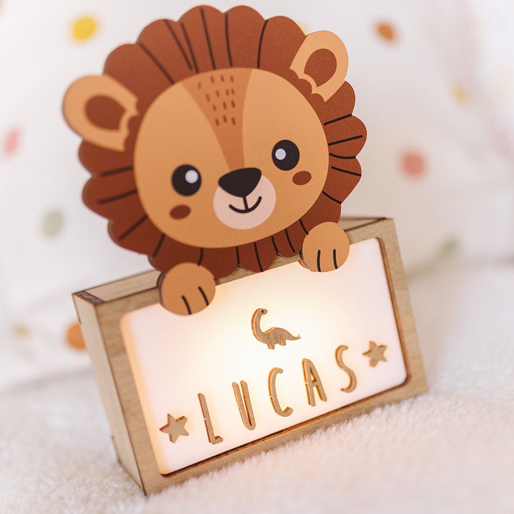 Lampara Infantil Personalizada Leon - Nanetes
